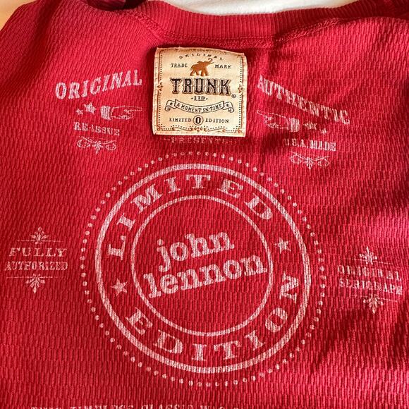 Trunk LTD Rare John Lennon Limited Edition  Henley Shirt Size 0 / XS - Picture 8 of 12